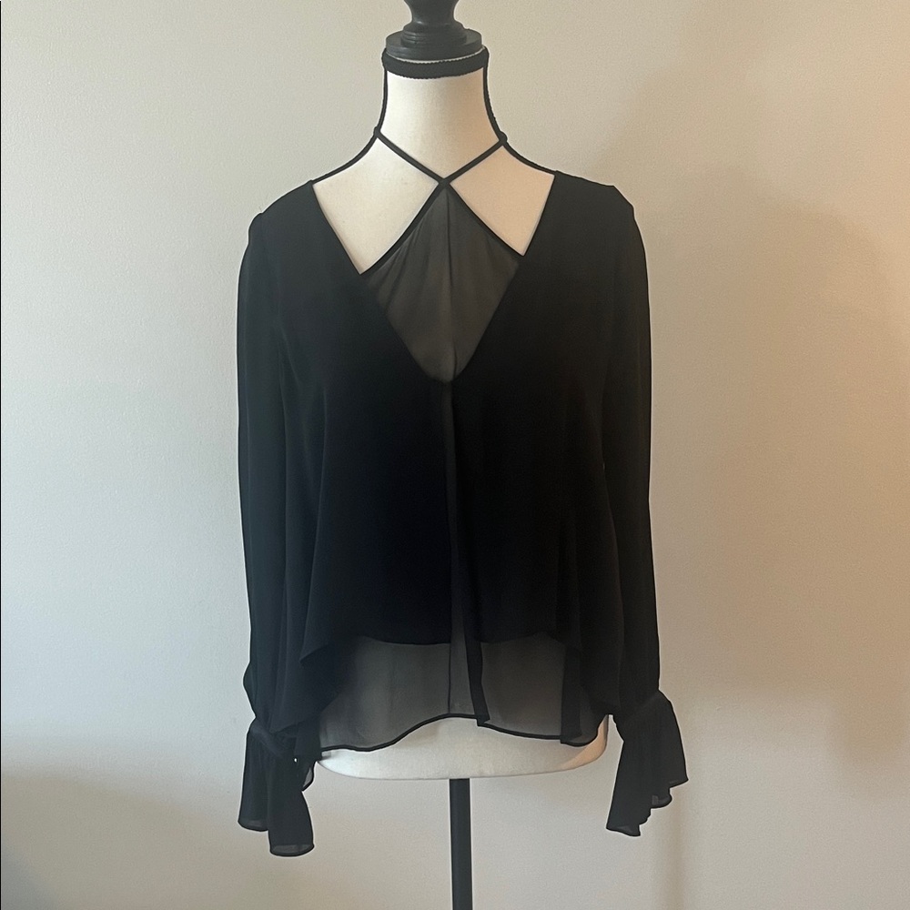 Cinq à Sept 100% Silk Long Sleeve Top